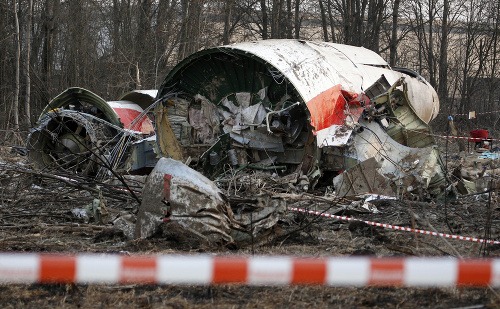 Vrak lietadla, ktoré sa zrútilo v roku 2010 pri meste Smolensk.