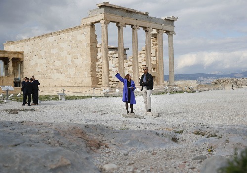 Barack Obama pri návšteve Grécka.