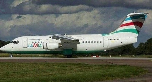 Lietadlo spoločnosti LaMia 