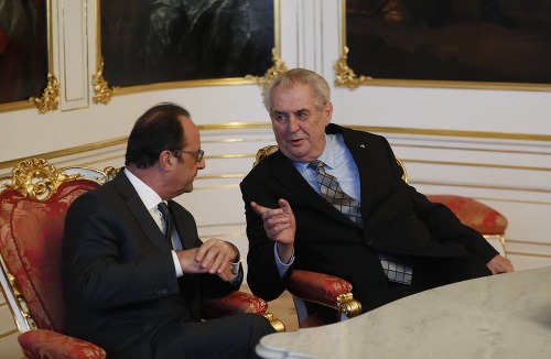 Miloš Zeman a Francois Hollande