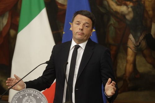 Premiér Matteo Renzi prisľúbil v prípade neúspešného referenda rezignáciu.