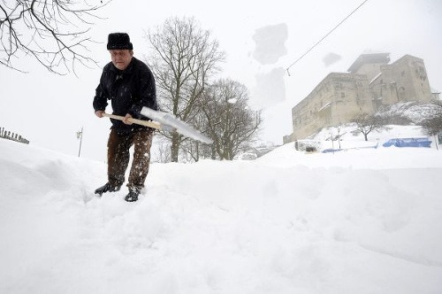 Sneh na Trenčianskom hrade