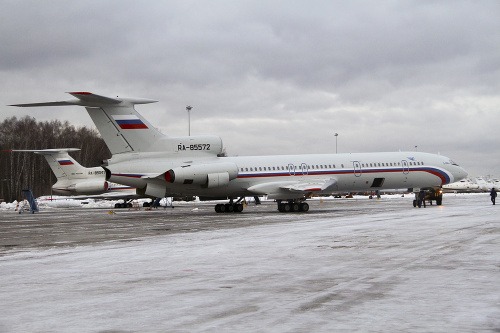Lietadlo ruského ministerstva obrany, ktoré sa zrútilo.