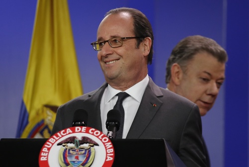 Francois Hollande na návšteve Kolumbie