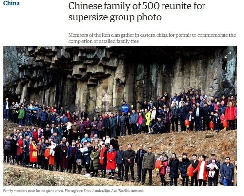 500 členov rodiny na jednej fotografii