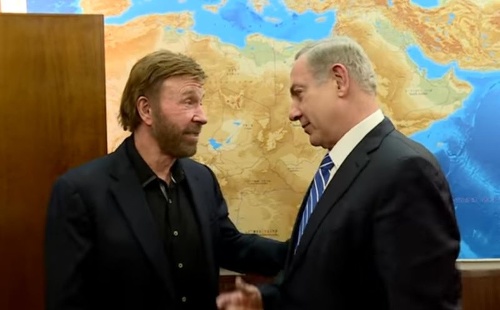 Chuck Norris a Benjamin Netanjahu
