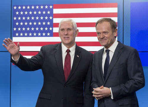 Mike Pence a Donald Tusk