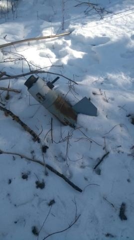 Takúto sovietsku raketu našli v snehu pri obci Ľubica.