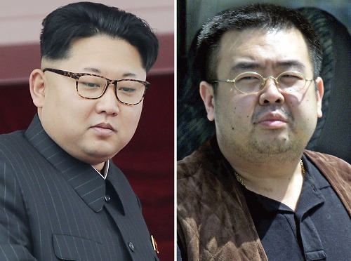 Kim Čong-un a jeho nevlastný brat Kim Čong-nam (vpravo)