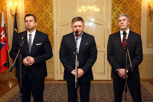 Andrej Danko, Robert Fico a Béla Bugár