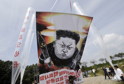Karikatúra vodcu Kima Čong-una