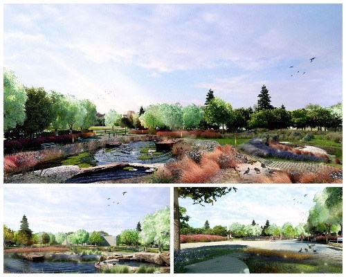 Vizualizácie parku v Ružinove 