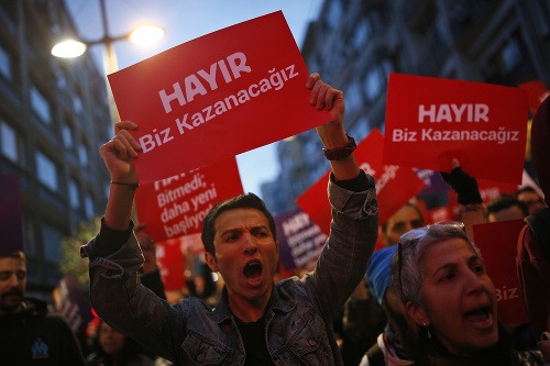 Protest v Turecku.
