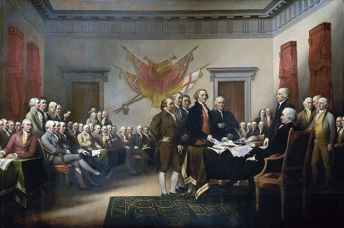 Obraz Deklarácia nezávislosti od Johna Trumbulla