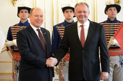 Prezident SR Andrej Kiska dnes priajl monacké knieža Alberta II.
