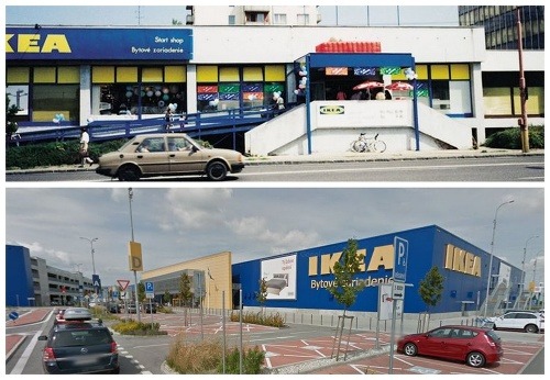 Prvá IKEA na Gagarinovej ulici verzus najnovšia IKEA na Ivanskej ceste 