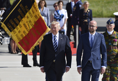 Donald Trump v Bruseli s Charlespm Michelom
