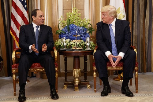 Abdal Fattáh Sísí a Donald Trump