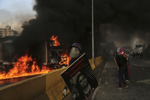 Šialené protesty vo Venezuele