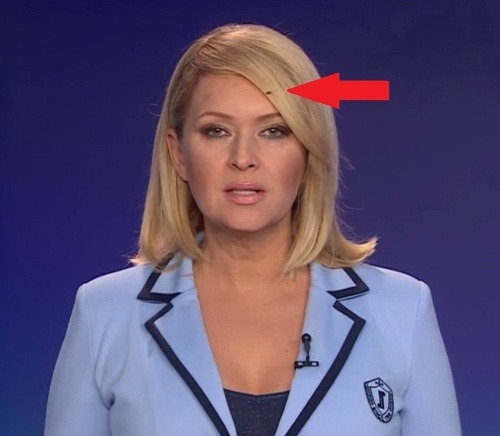 Adriane Kmotríkovej sadla na hlavu mucha počas hlásenia reportáže.
