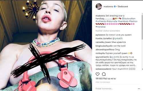 Podobnú fotografiu zverejnila nedávno Madonna aj na Instagrame. 