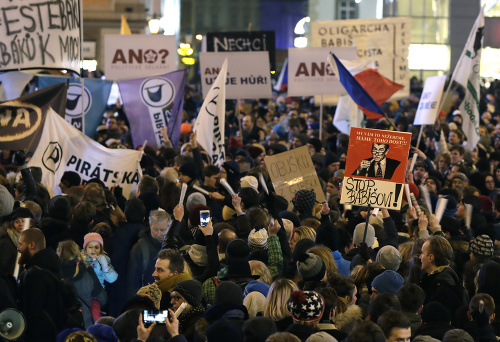 Protesty v Prahe. 