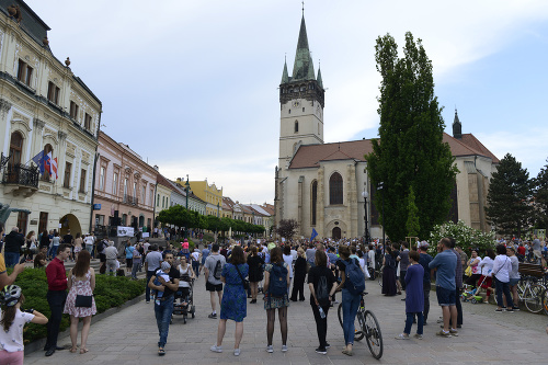 Protest v Prešove.