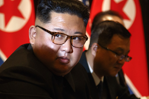 Kim Čong-un počas stretnutia