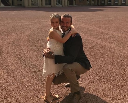 David Beckham so svojou princezničkou. 
