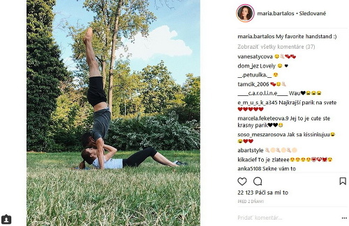 Mária Havranová zverejnila na Instagrame takúto krásnu zamilovanú fotografiu.