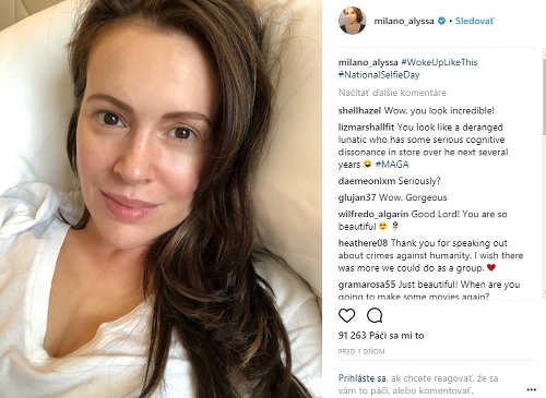 Alyssa Milano je po prebudení krásna. 