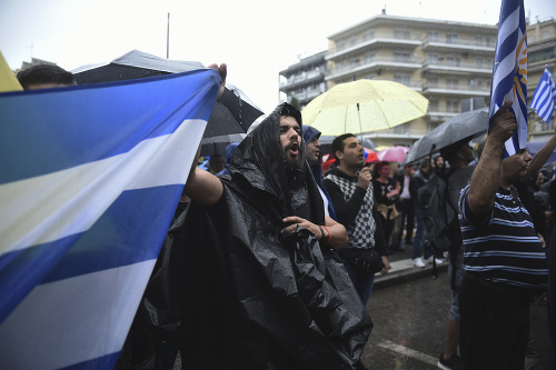 Protesty v Grécku