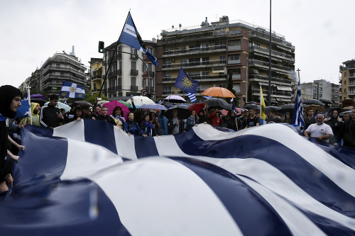 Protesty v Grécku
