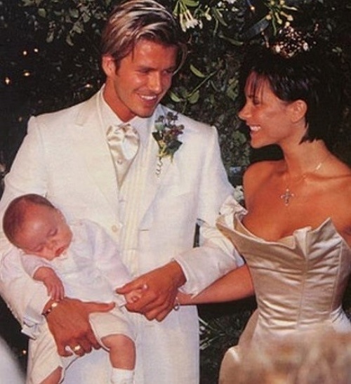David a Victoria Beckhamovci v deň svadby. 