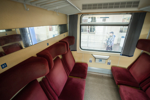 Interiér pôvodného vagóna