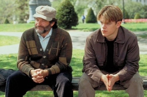Robin Williams vo filme Dobrý Will Hunting, za ktorého získal Oscara. 