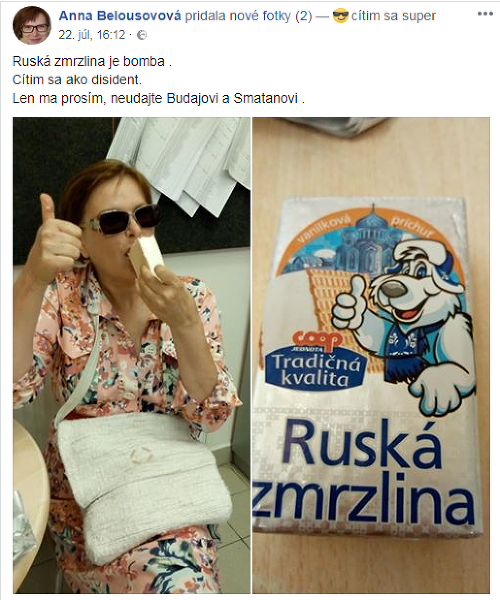 Belousovová o ruskej zmrzline.