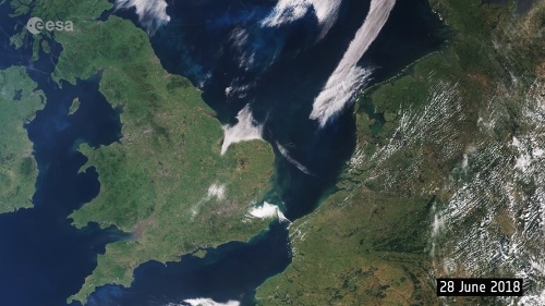 Satelitná snímka z 28. júna 2018