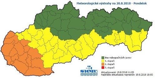 Výstraha na pondelok