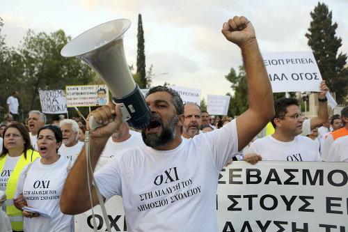 Protesty učiteľov na Cypre