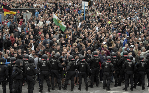 Nepokoje v nemeckom meste