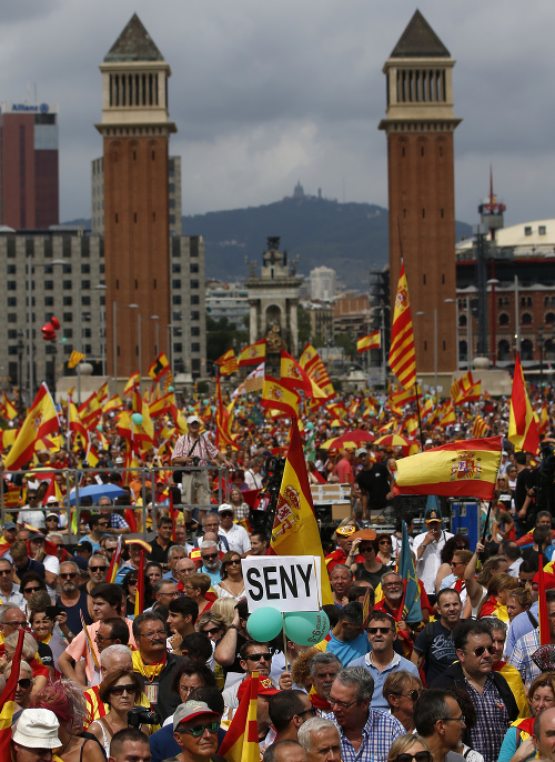 Protesty v Barcelone