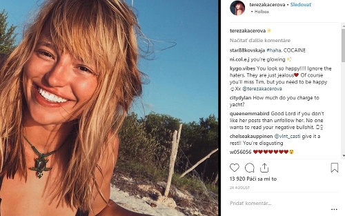 Tereza Kačerová síce zverejňuje na instagrame usmiate fotky, no vo vnútri stále cíti obrovskú bolesť. 
