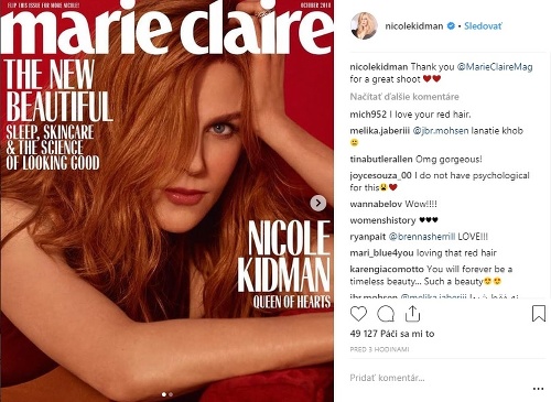 Nicole Kidman ozdobila svojim sexepílom aktuálne vydanie magazínu Marie Claire. 