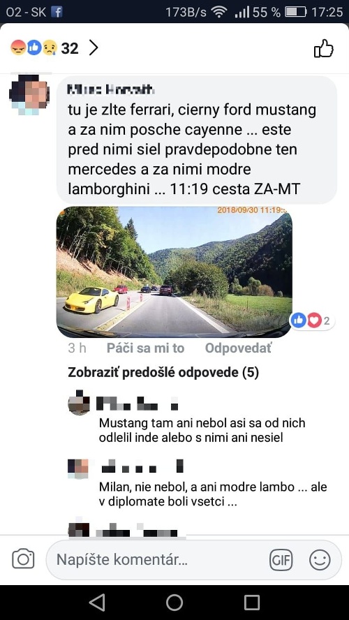Na sociálnych sieťach po kolízii pribúdali komentáre o tom, že na slovenských cestách si svoje sily nemerala len trojica obvinených.