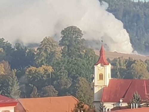 Požiar smetiska v Hnúšti