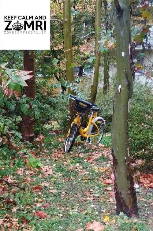 Zničené bicykle.