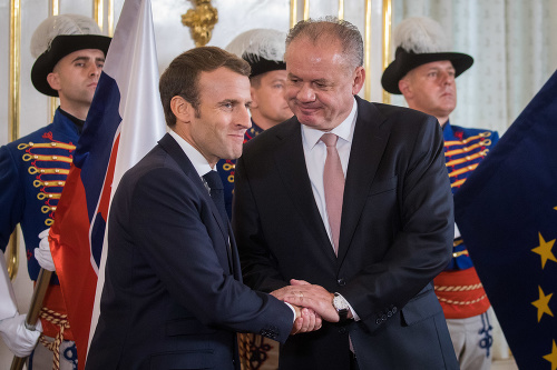 Emmanuel Macron a Andrej Kiska.