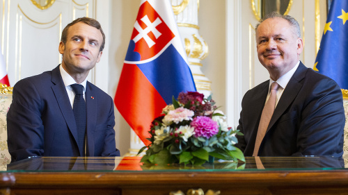 Emmanuel Macron a Andrej
