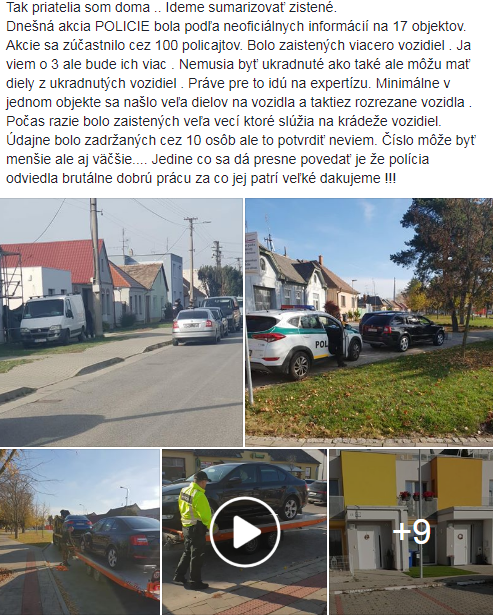 Policajná akcia v Leopoldove.